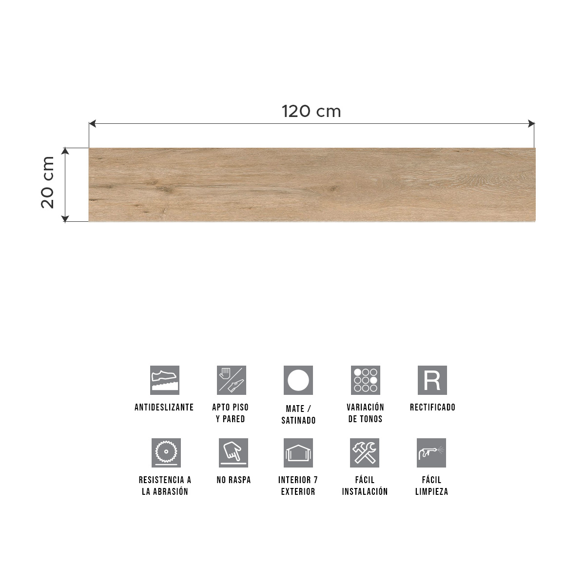 Porcelanato Simil Madera Ducale Cedar-20x120 cm | Vedek Revestimientos