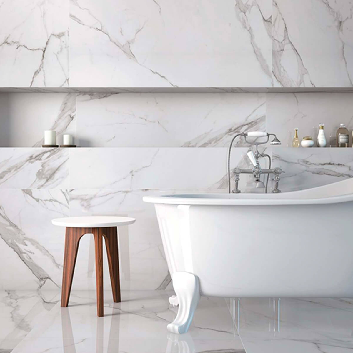 Porcelanato Calacatta Blanco 60x60 cm | Vedek Revestimientos