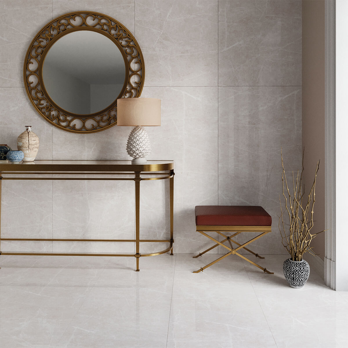 Porcelanato Terre White Full Lappato 120x60 cm | Vedek Revestimientos