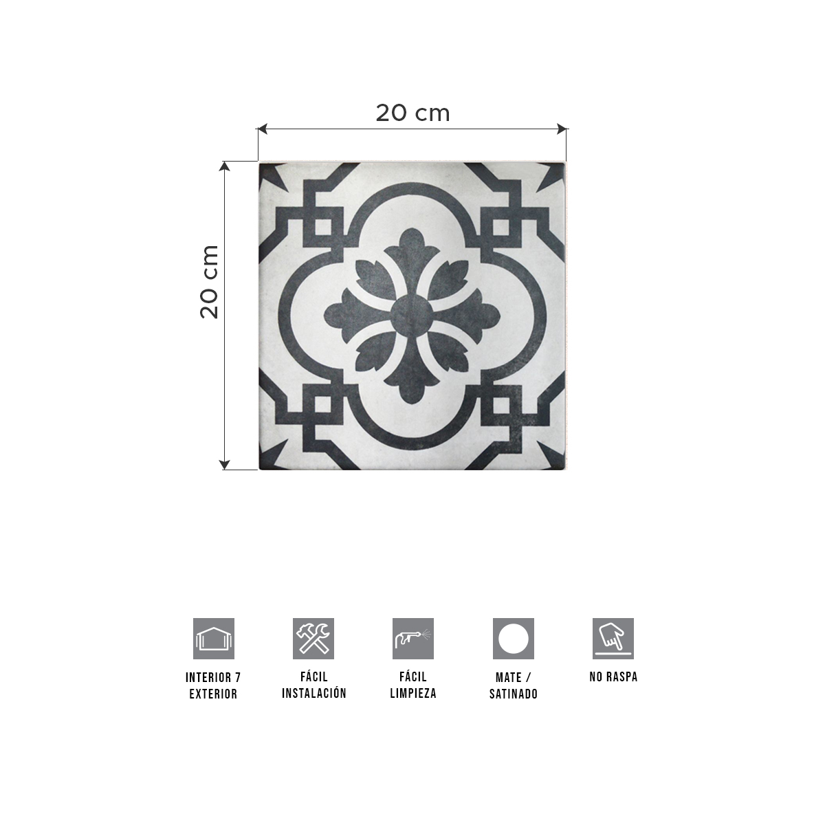 Porcelanato Piú Simil Calcáreo Londres 20X20 CM | Vedek Revestimientos