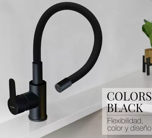 Griferia  Peirano Monocomando Cocina Colors Black | Vedek Revestimientos