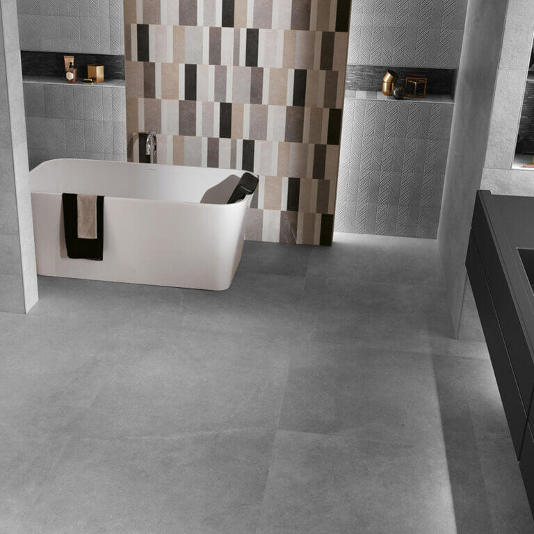 Porcelanato Símil Cemento Century Platinum-80X80 cm | Vedek Revestimientos