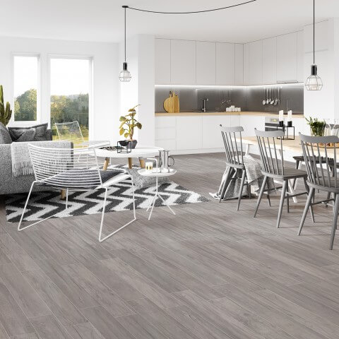 Porcelanato Símil Madera Madison Grey 20x120 cm | Vedek Revestimientos