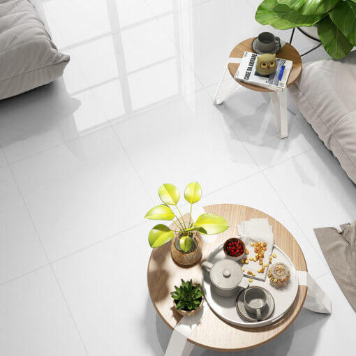 Porcelanato Símil Mármol Blanco Perlado RC 60x60cm | Vedek Revestimientos