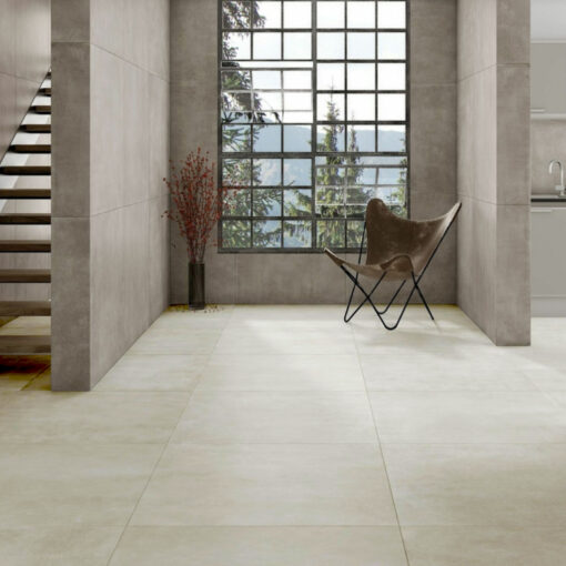 Porcelanato Símil Cemento Basic M Beige RC 60x60cm | Vedek Revestimientos