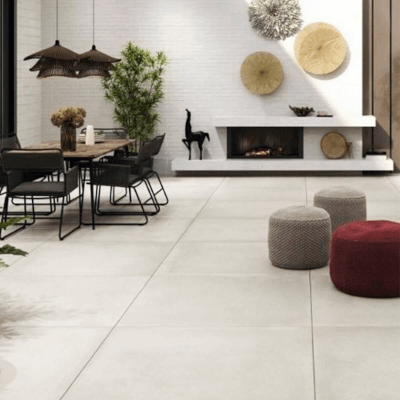 Porcelanato Exterior  Clay White Stone 60x60 cm | Vedek Revestimientos